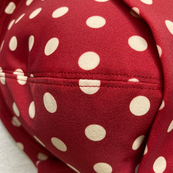 Adore Me Vivian Contour Red White Polka Dot underwire Bikini Swim Top. Sz 44DDD - Picture 4 of 15